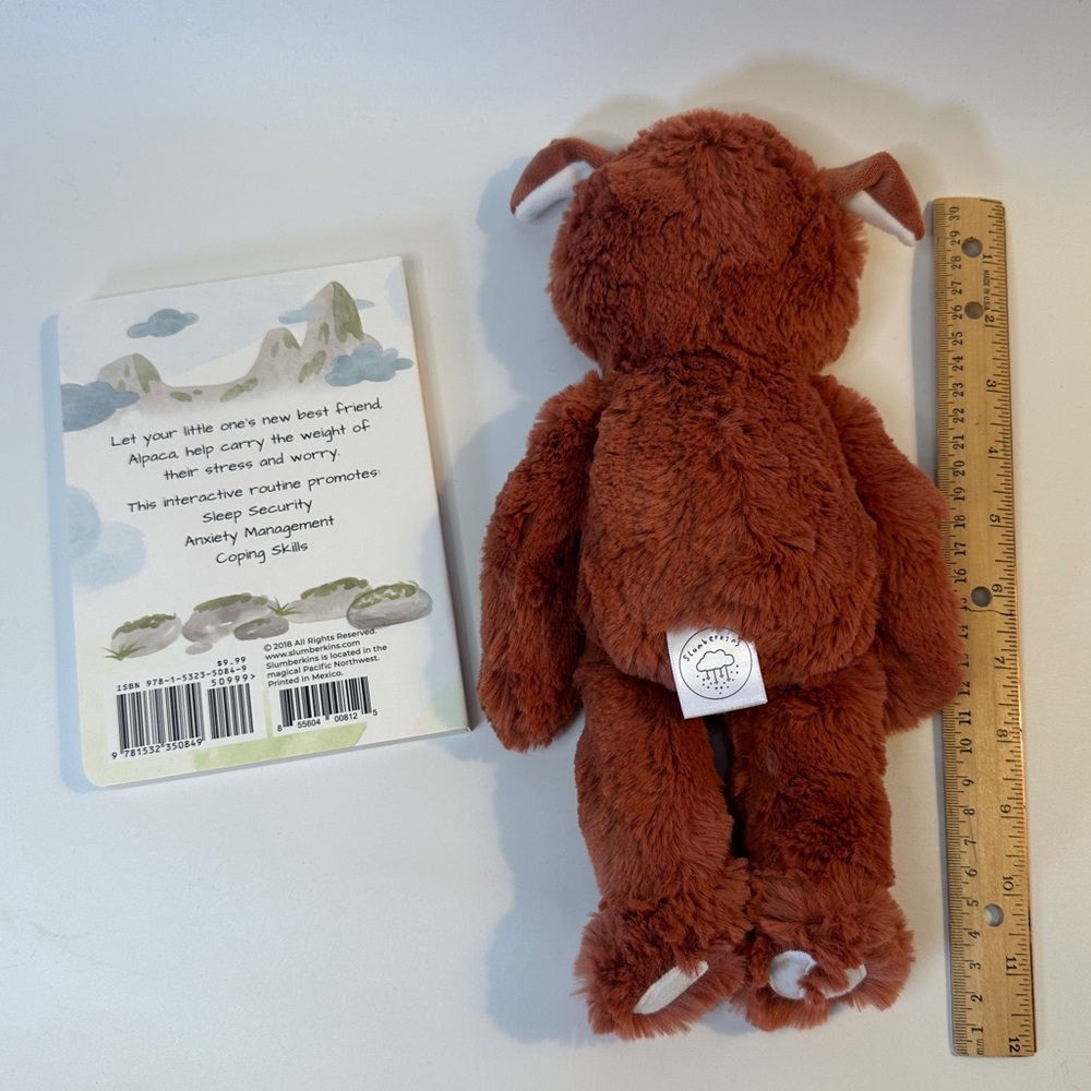 Slumberkins Alpaca Kin Rust Colored Plush‎ and Book - Picture 2 of 2